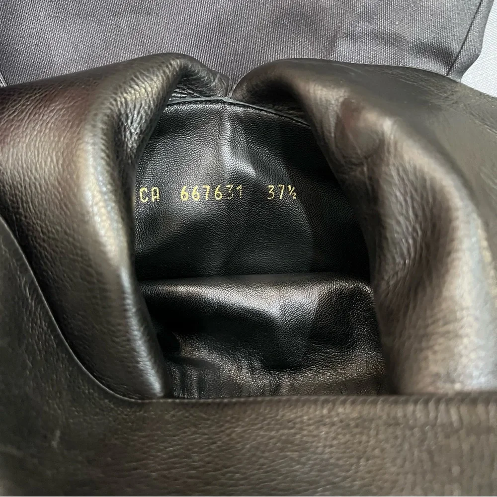 YSL Saint Laurent Over the Knee Boots Black - Picture 8 of 16